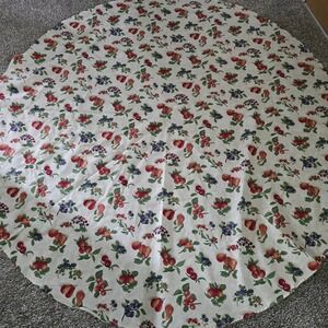 Longaberger Fruit Medley Round Tablecloth 70" Farmhouse Cottagecore Traditional